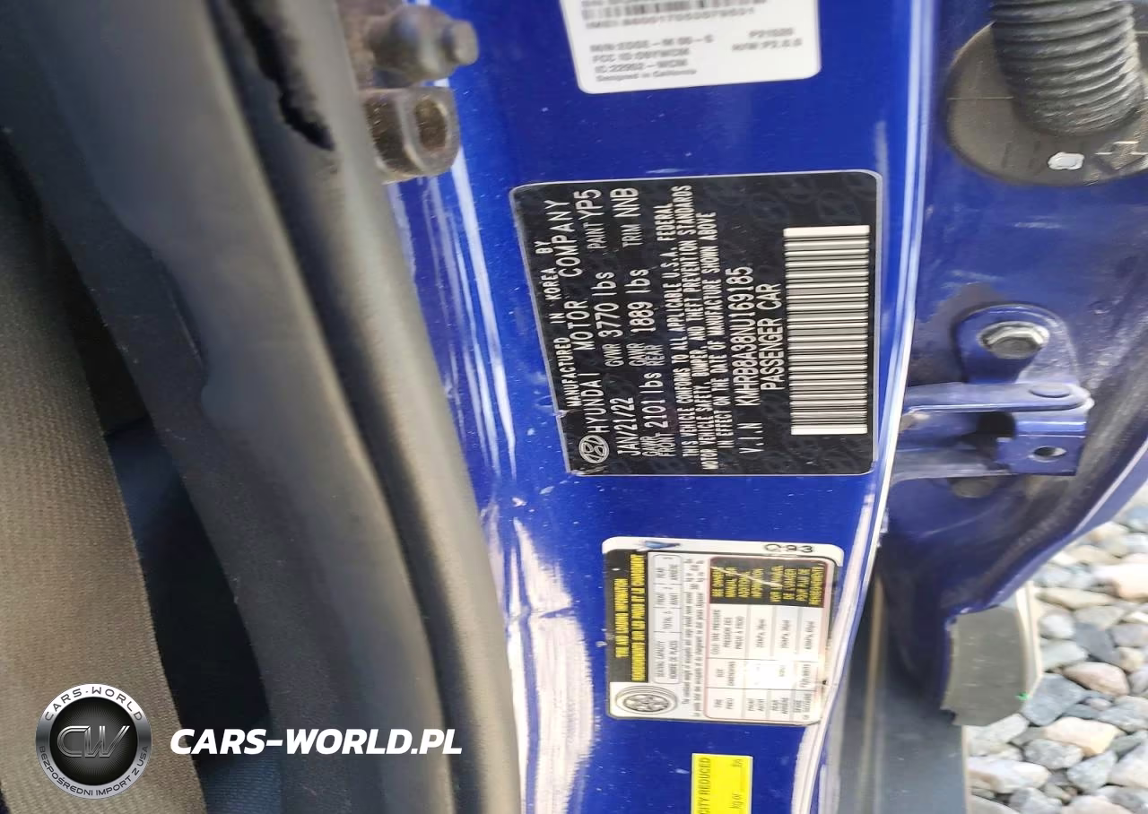 2022 Hyundai Venue Se VIN:KMHRB8A38NU169185 - 12