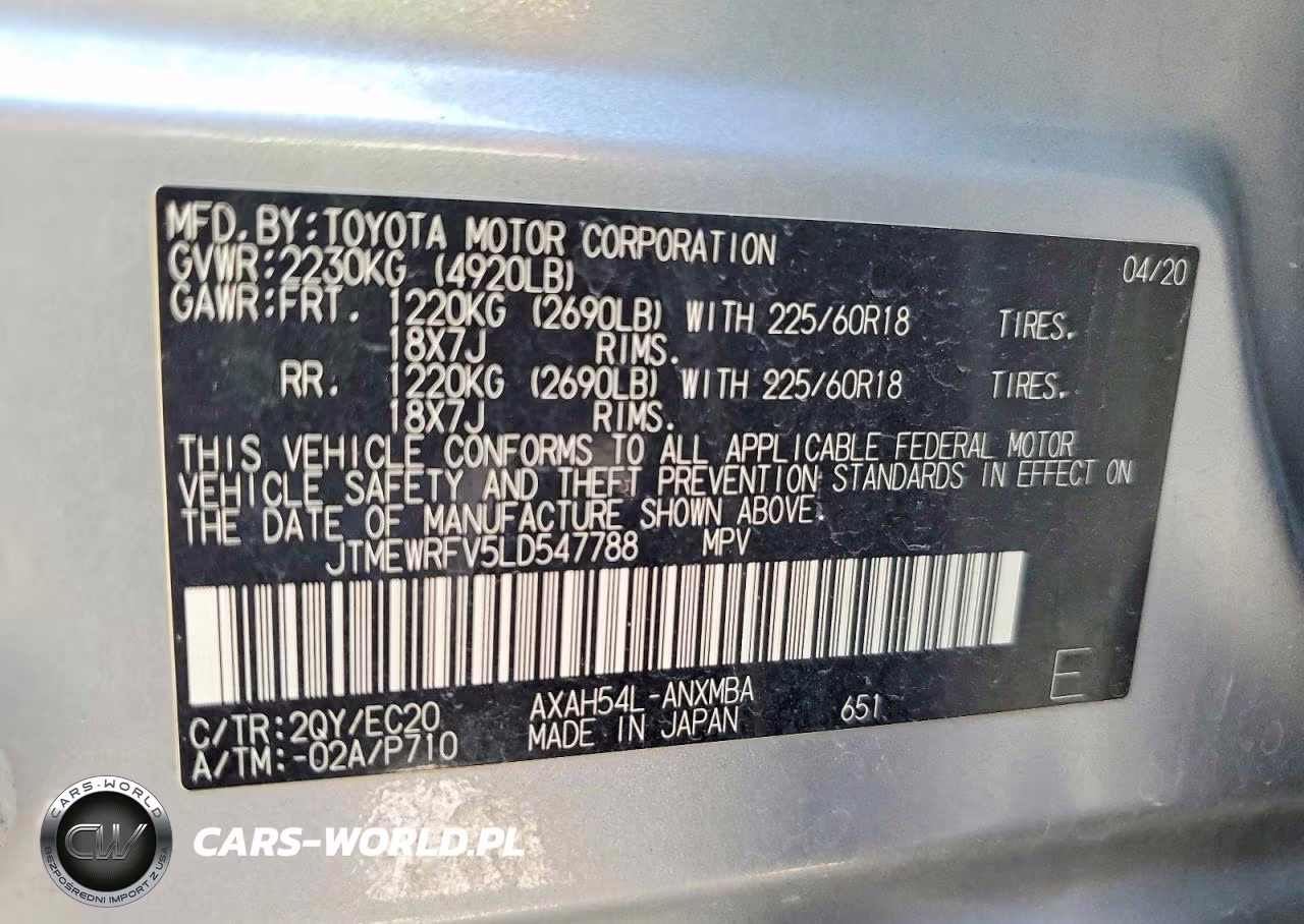2020 Toyota Rav4 Xse VIN:JTMEWRFV5LD547788 - 13