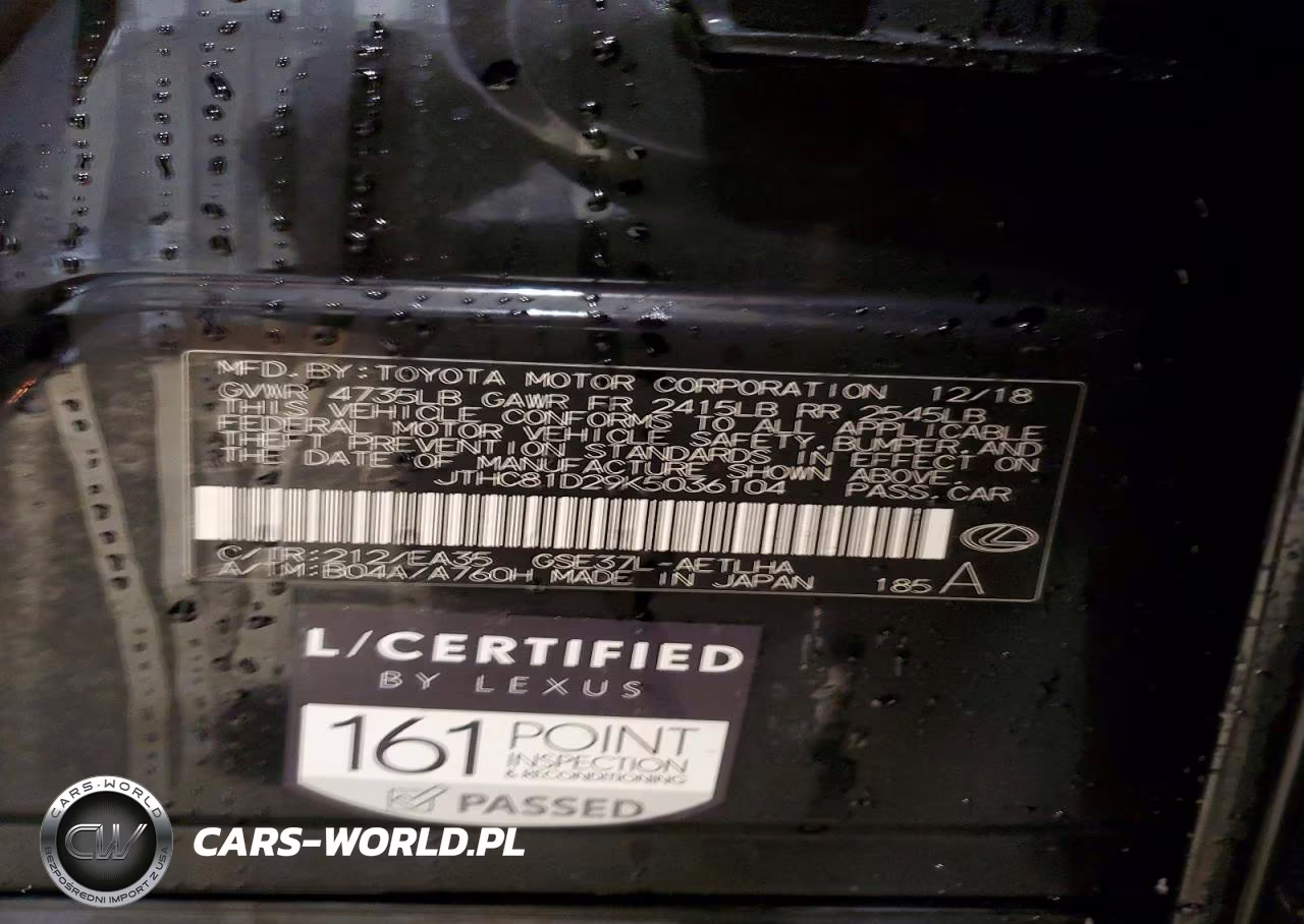 2019 Lexus Is 300 VIN:JTHC81D29K5036104 - 12