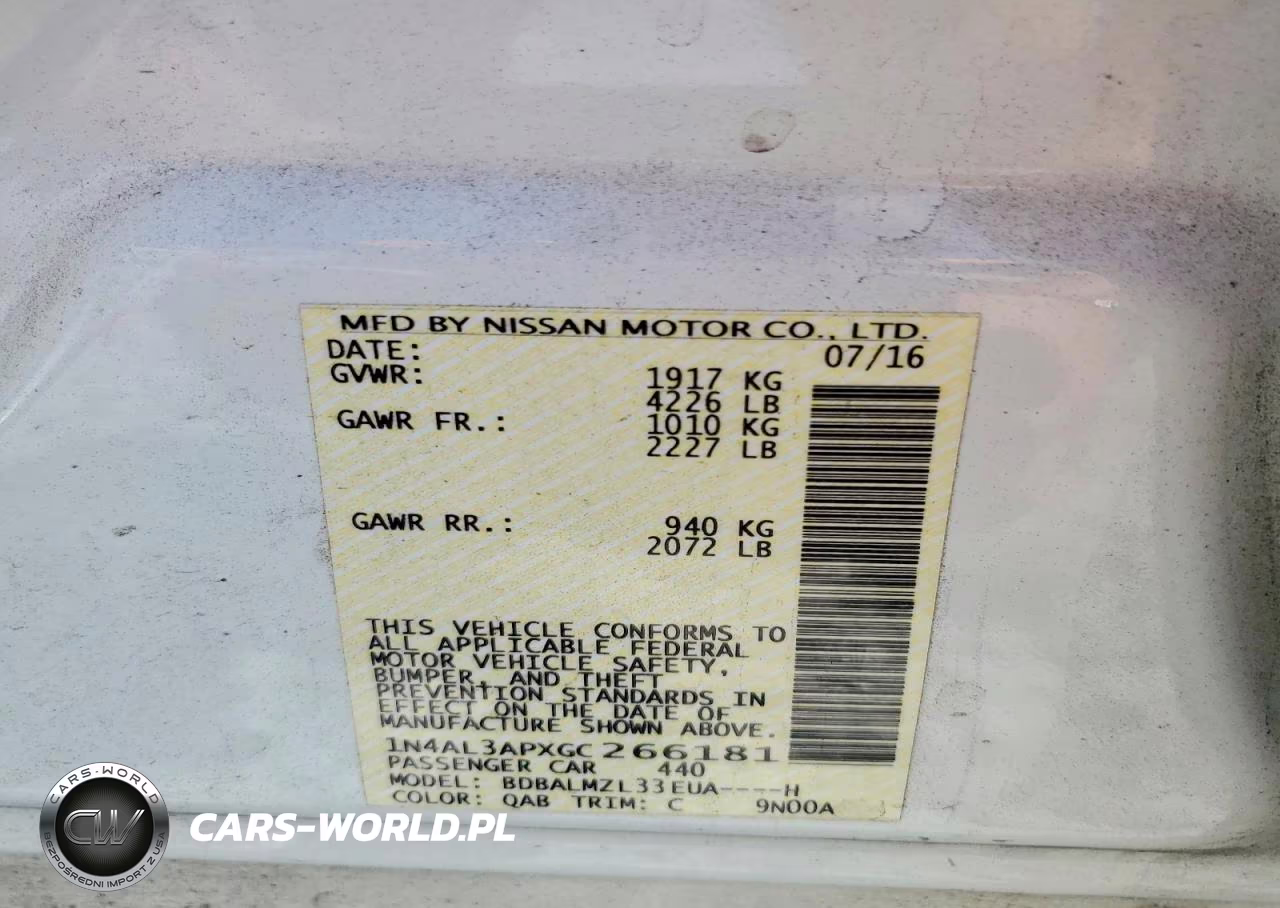 2016 Nissan Altima 2.5 Sv VIN:1N4AL3APXGC266181 - 13