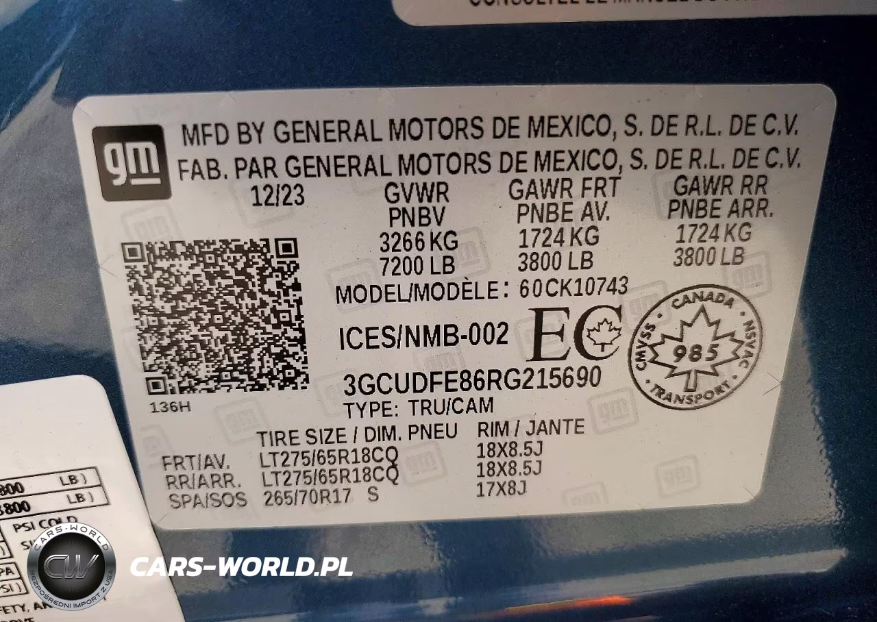 2024 Chevrolet Silverado K1500 Lt Trail Boss VIN:3GCUDFE86RG215690 - 12