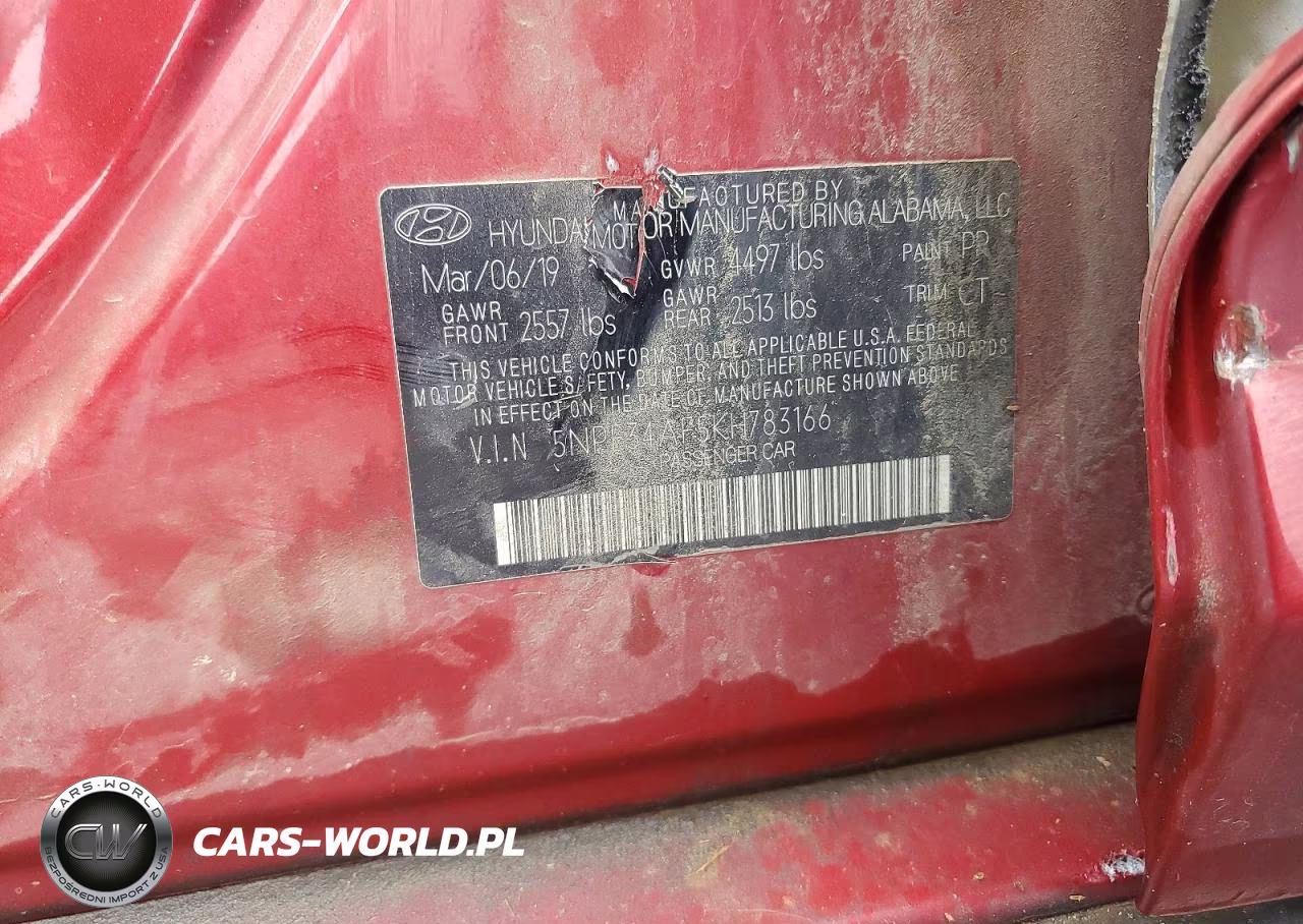 2019 Hyundai Sonata Sport VIN:5NPE34AF5KH783166 - 12