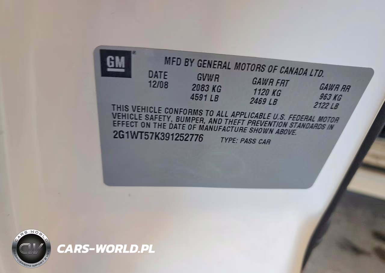 2009 Chevrolet Impala 1Lt VIN:2G1WT57K391252776 - 12