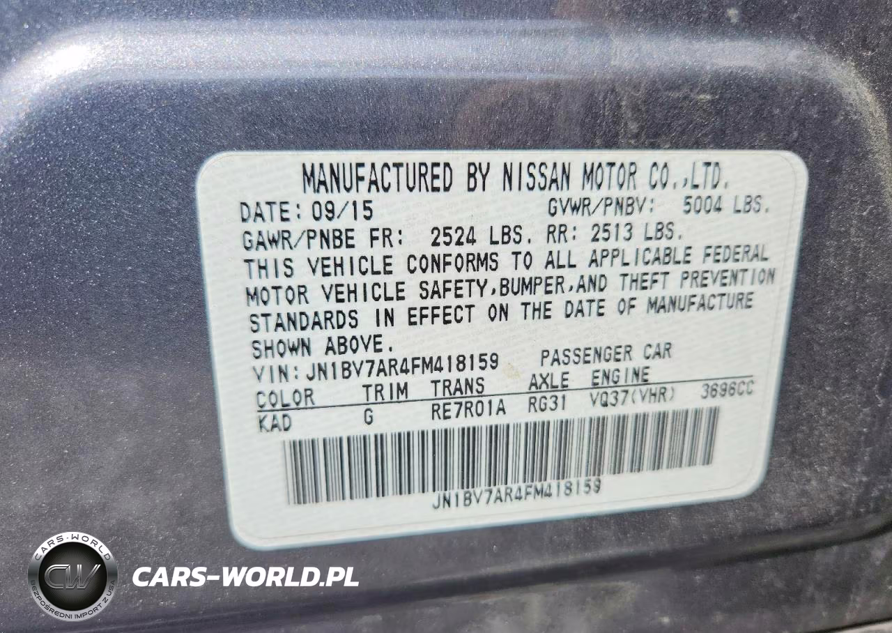 2015 Infiniti Q50 Premium VIN:JN1BV7AR4FM418159 - 12