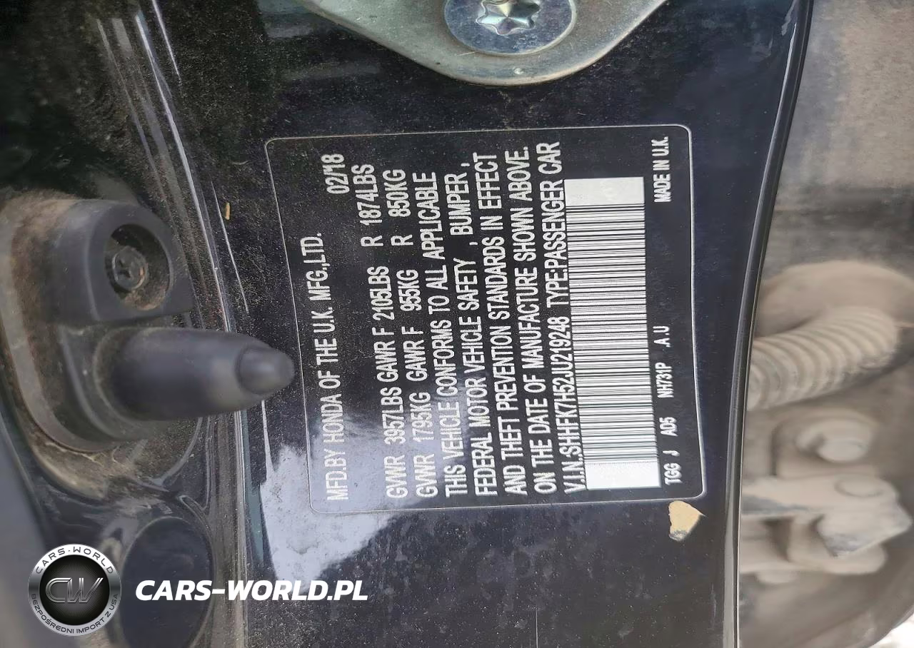 2018 Honda Civic Ex VIN:SHHFK7H52JU219248 - 12