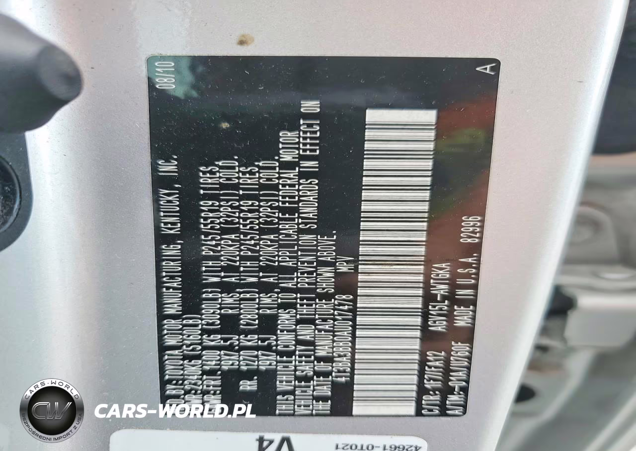 2010 Toyota Venza Awd 4Cyl VIN:4T3BA3BB0AU017478 - 14