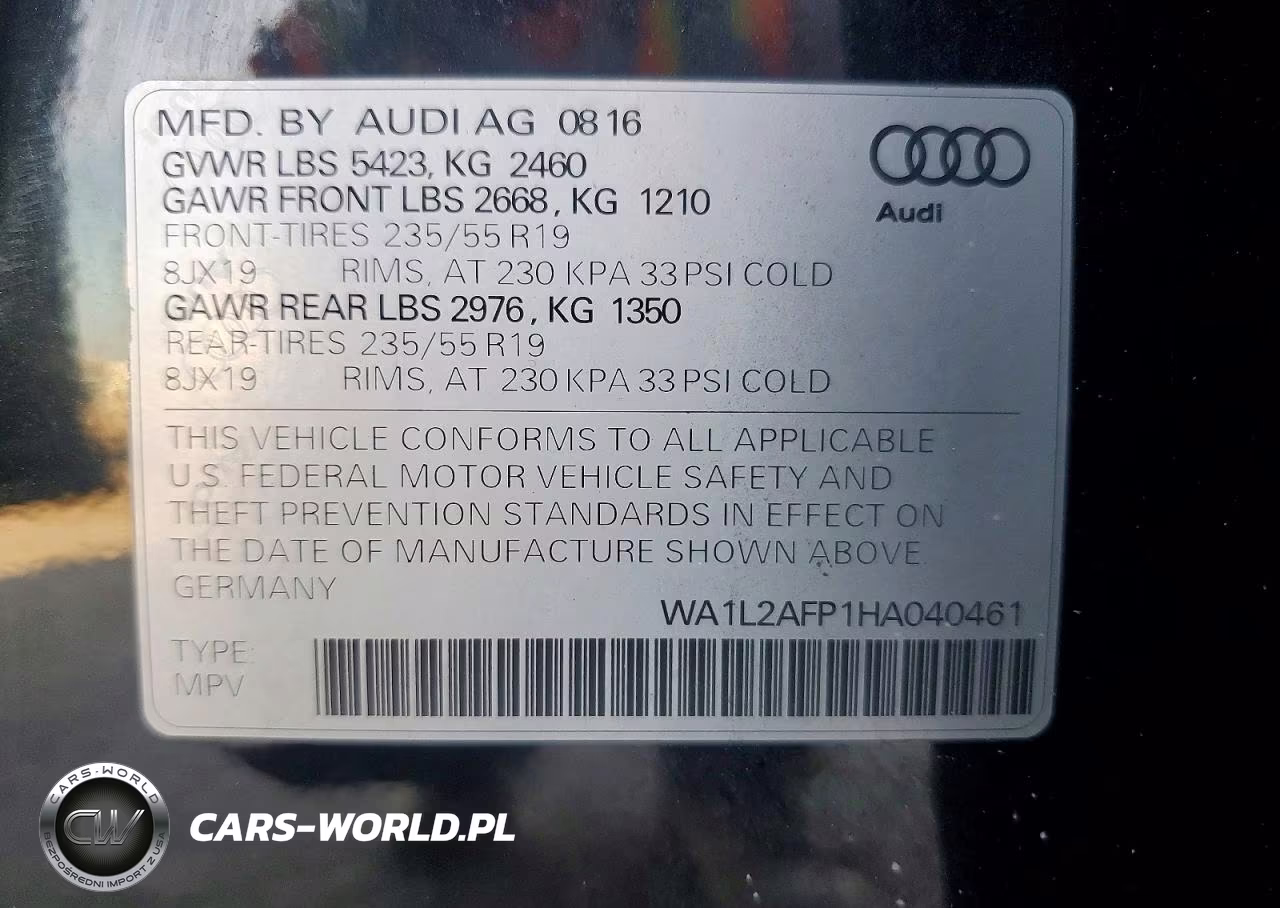 2017 Audi Q5 Premium Plus VIN:WA1L2AFP1HA040461 - 13