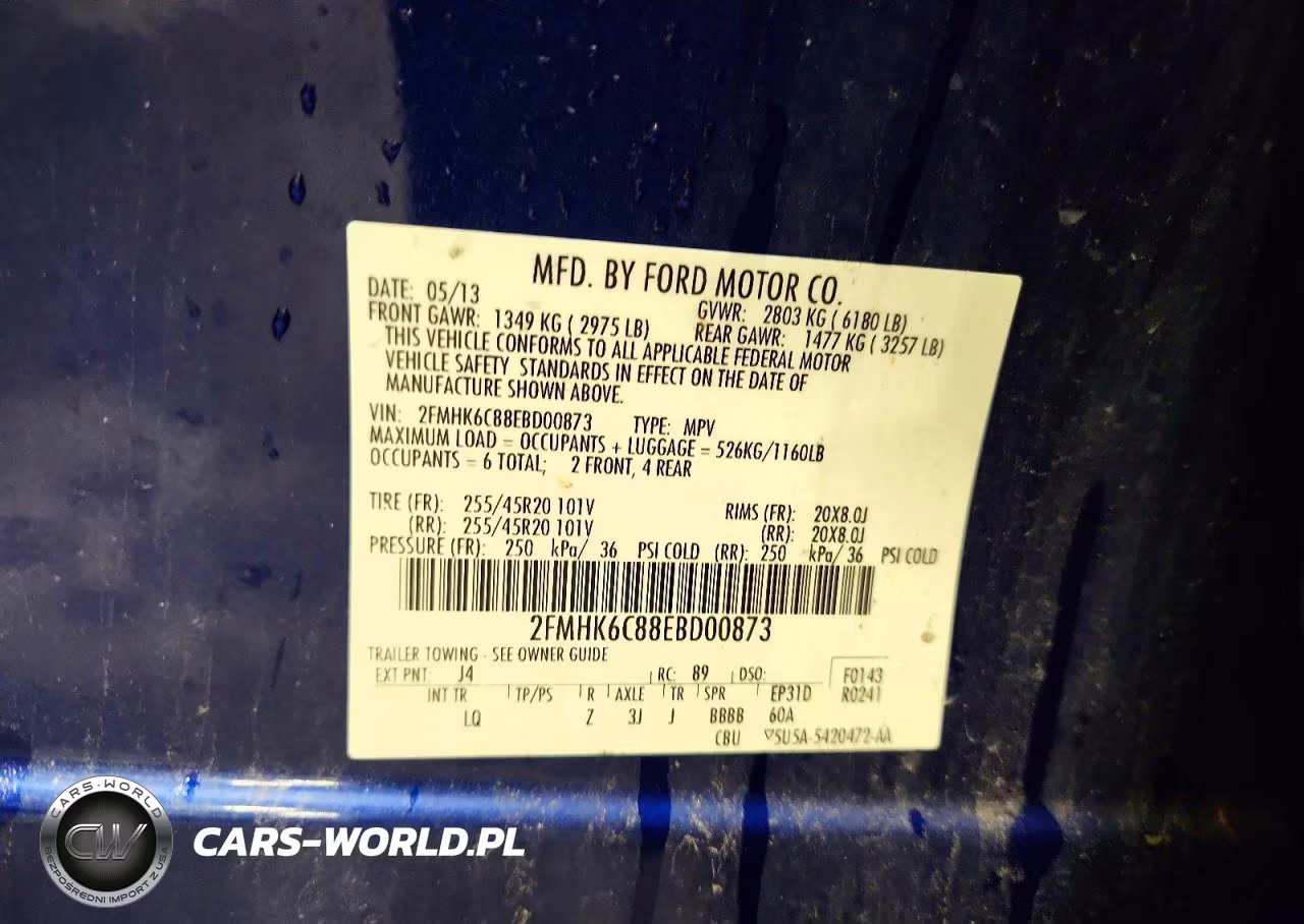 2014 Ford Flex Sel VIN:2FMHK6C88EBD00873 - 13