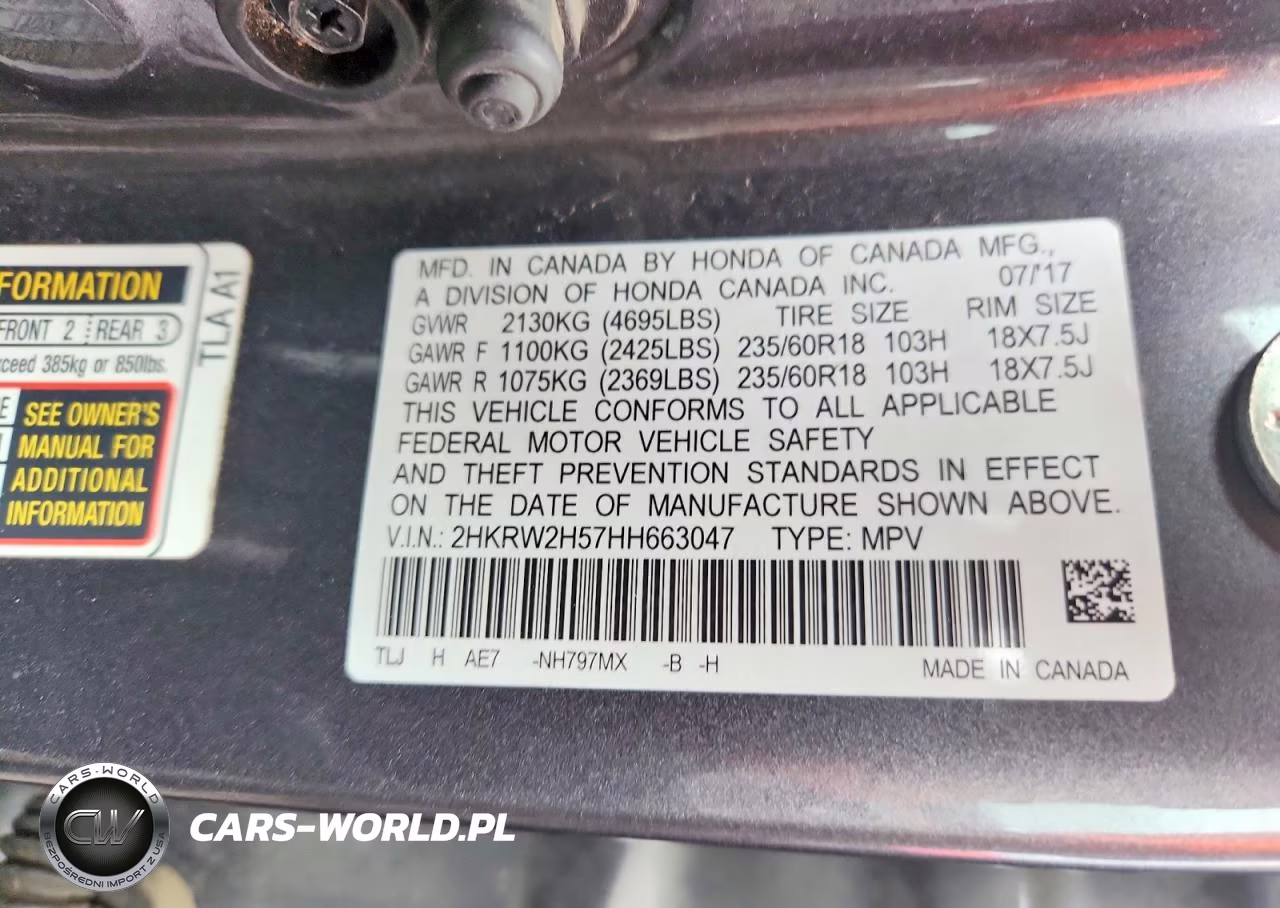 2017 Honda Cr-V Ex VIN:2HKRW2H57HH663047 - 13