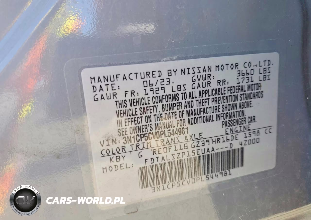 2023 Nissan Kicks Sv Xtronic Cvt VIN:3N1CP5CV0PL544981 - 12