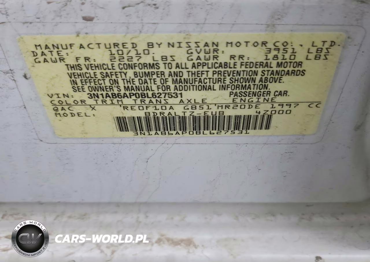 2011 Nissan Sentra 2.0 VIN:3N1AB6AP0BL627531 - 12