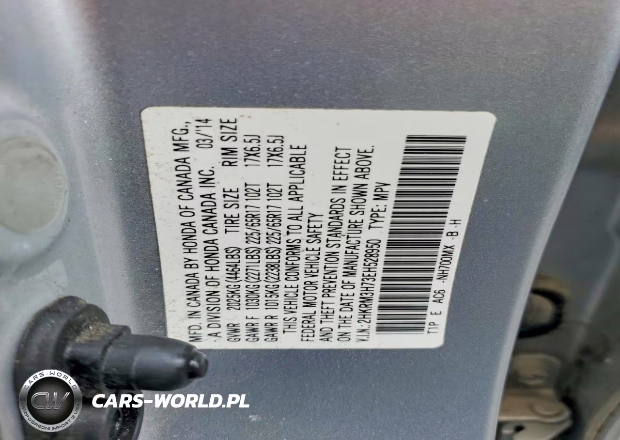 2014 Honda Cr-V Exl VIN:2HKRM3H73EH528950 - 12
