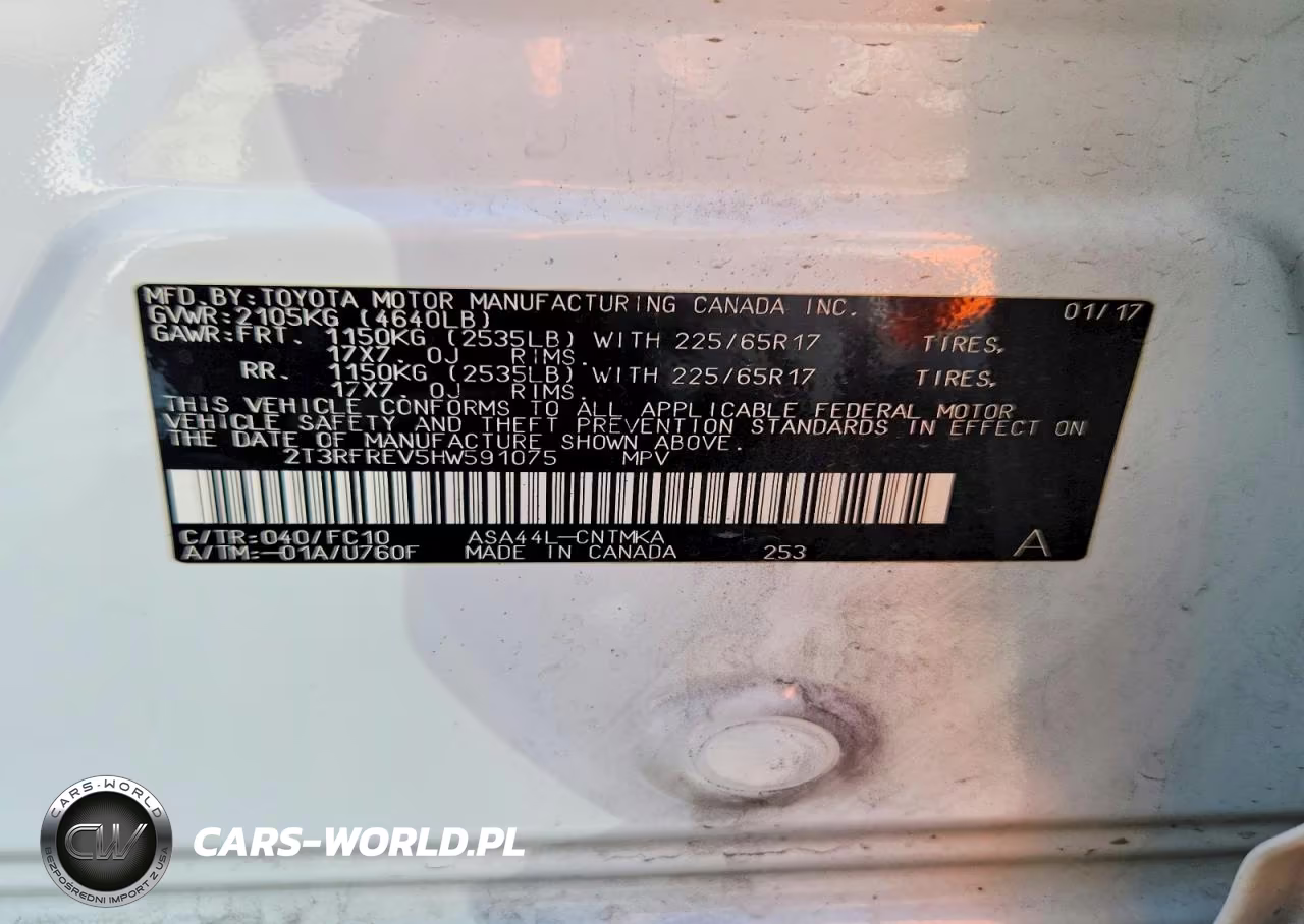 2017 Toyota Rav4 Xle VIN:2T3RFREV5HW591075 - 13