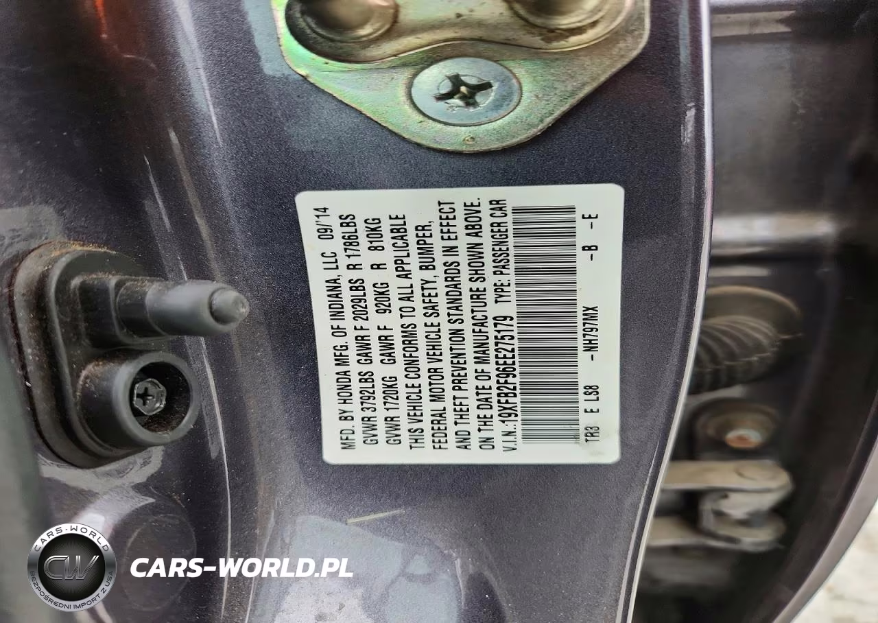 2014 Honda Civic Exl VIN:19XFB2F96EE275179 - 12