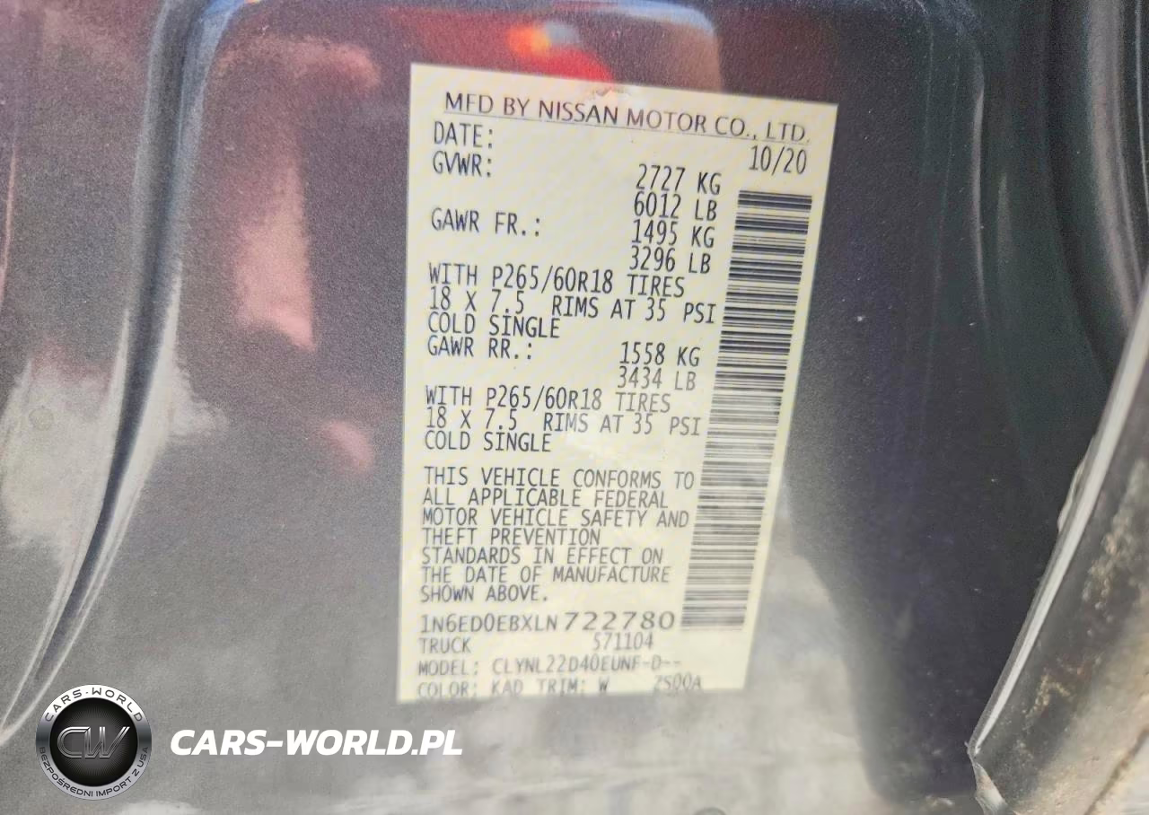 2020 Nissan Frontier Sv VIN:1N6ED0EBXLN722780 - 13