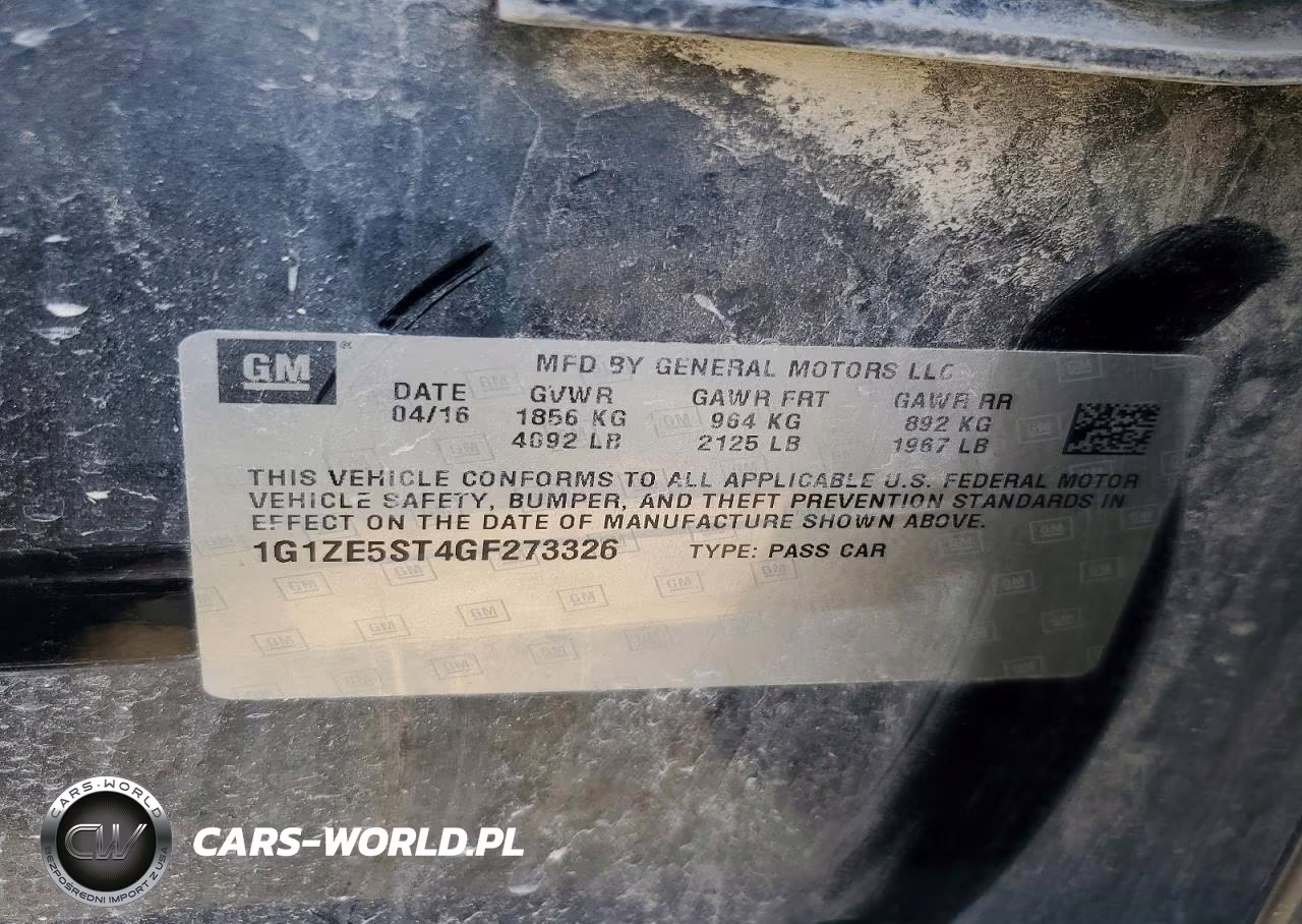 2016 Chevrolet Malibu VIN:1G1ZE5ST4GF273326 - 12