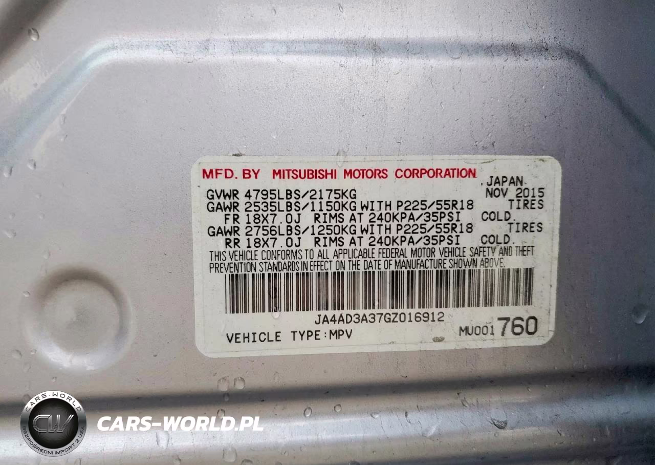 2016 Mitsubishi Outlander Se VIN:JA4AD3A37GZ016912 - 13