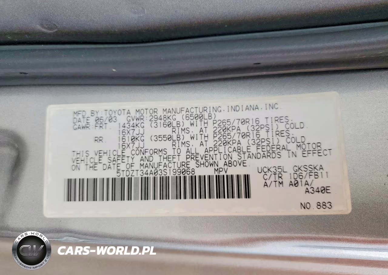 2003 Toyota Sequoia Sr5 VIN:5TDZT34A03S199068 - 12