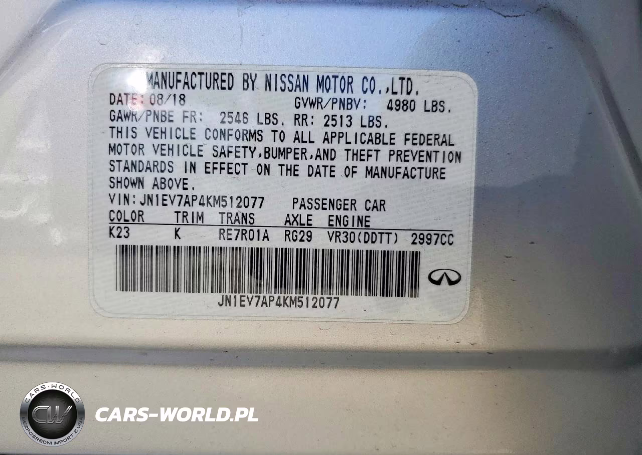 2019 Infiniti Q50 3.0T Luxe VIN:JN1EV7AP4KM512077 - 13