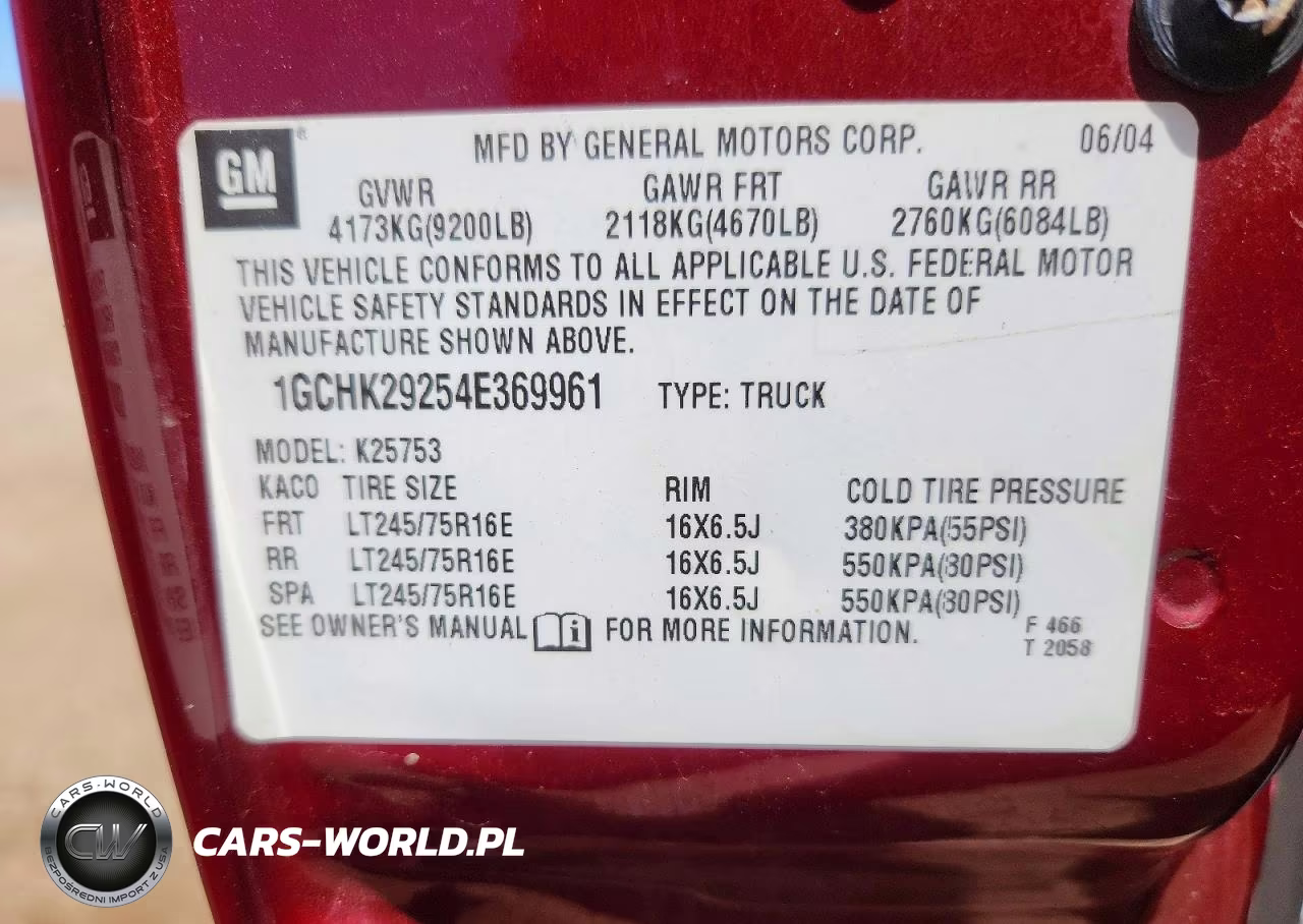 2004 Chevrolet Silverado K2500 Heavy Duty VIN:1GCHK29254E369961 - 13