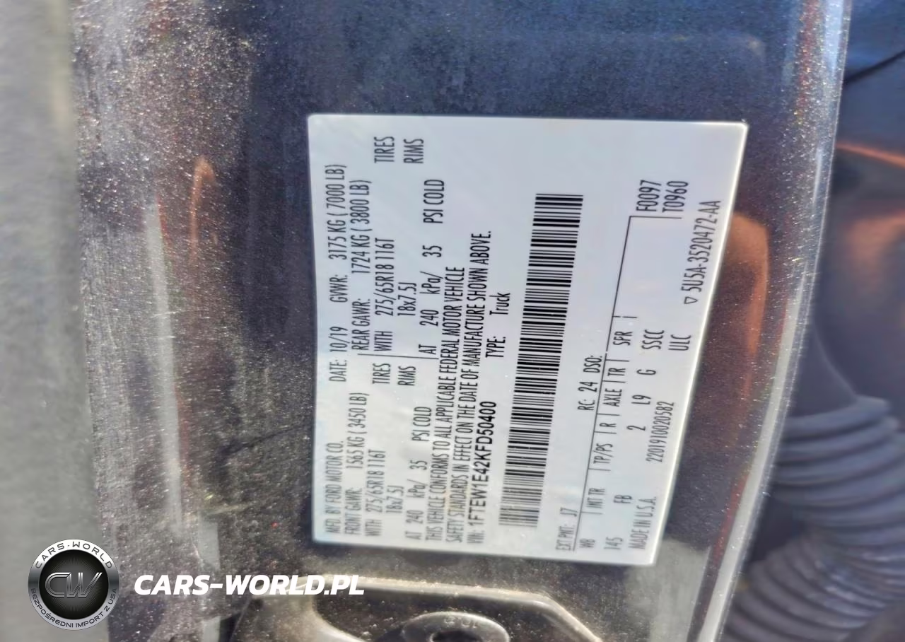 2019 Ford F150 Supercrew VIN:1FTEW1E42KFD50400 - 12