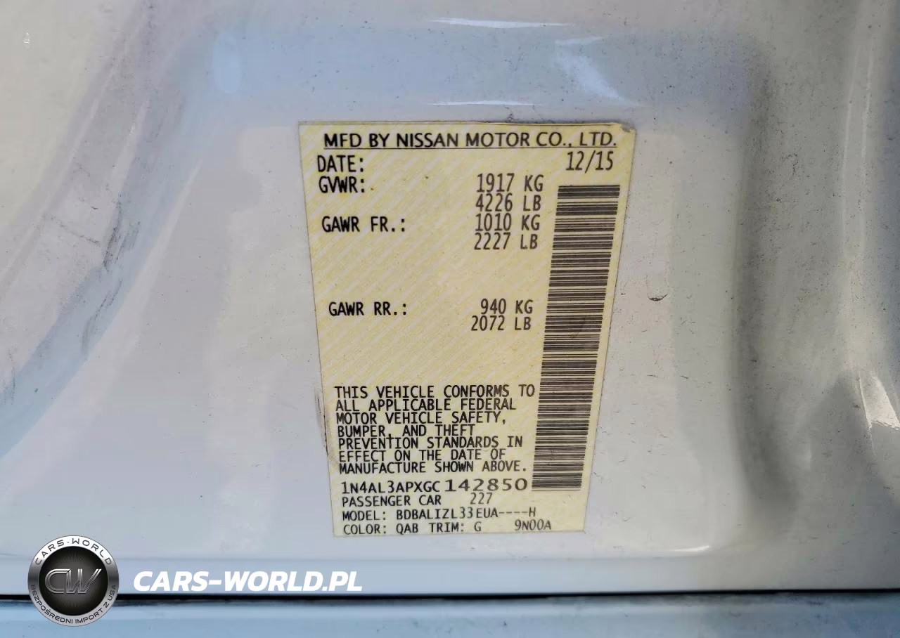 2016 Nissan Altima 2.5 Sv VIN:1N4AL3APXGC142850 - 12