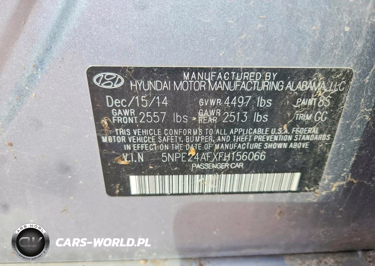 2015 Hyundai Sonata Se VIN:5NPE24AFXFH156066 - 12