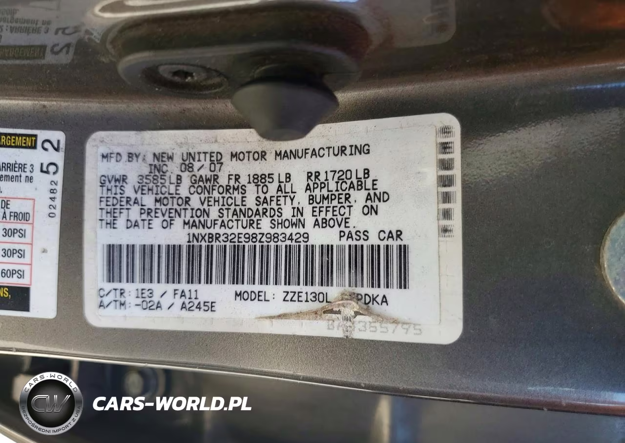 2008 Toyota Corolla Ce VIN:1NXBR32E98Z983429 - 12
