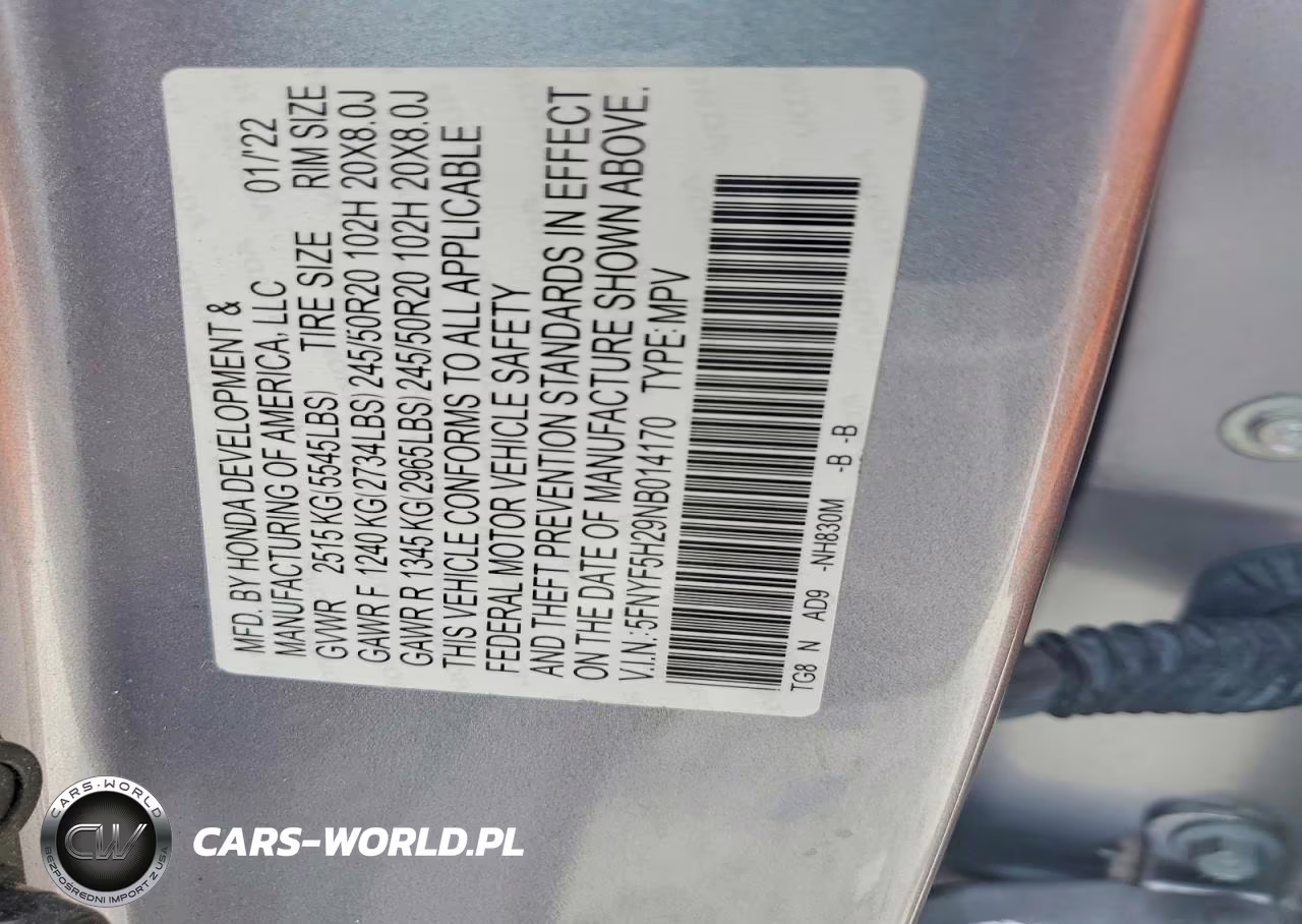 2022 Honda Pilot Se VIN:5FNYF5H29NB014170 - 13