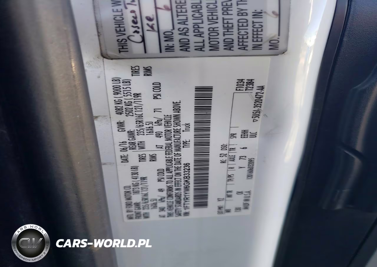 2016 Ford Transit T-250 Delivery Van VIN:1FTYR1YM6GKB33236 - 13