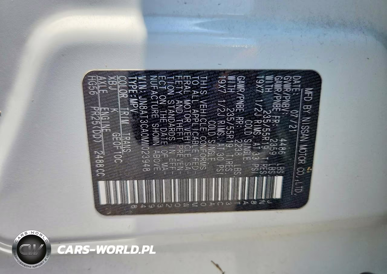 2021 Nissan Rogue Sl VIN:JN8AT3CA0MW023948 - 13
