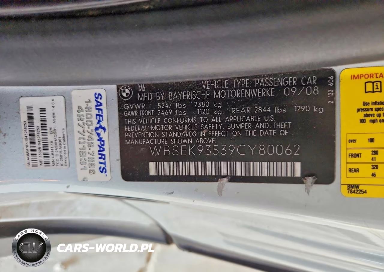 2009 BMW M6 VIN:WBSEK93539CY80062 - 12