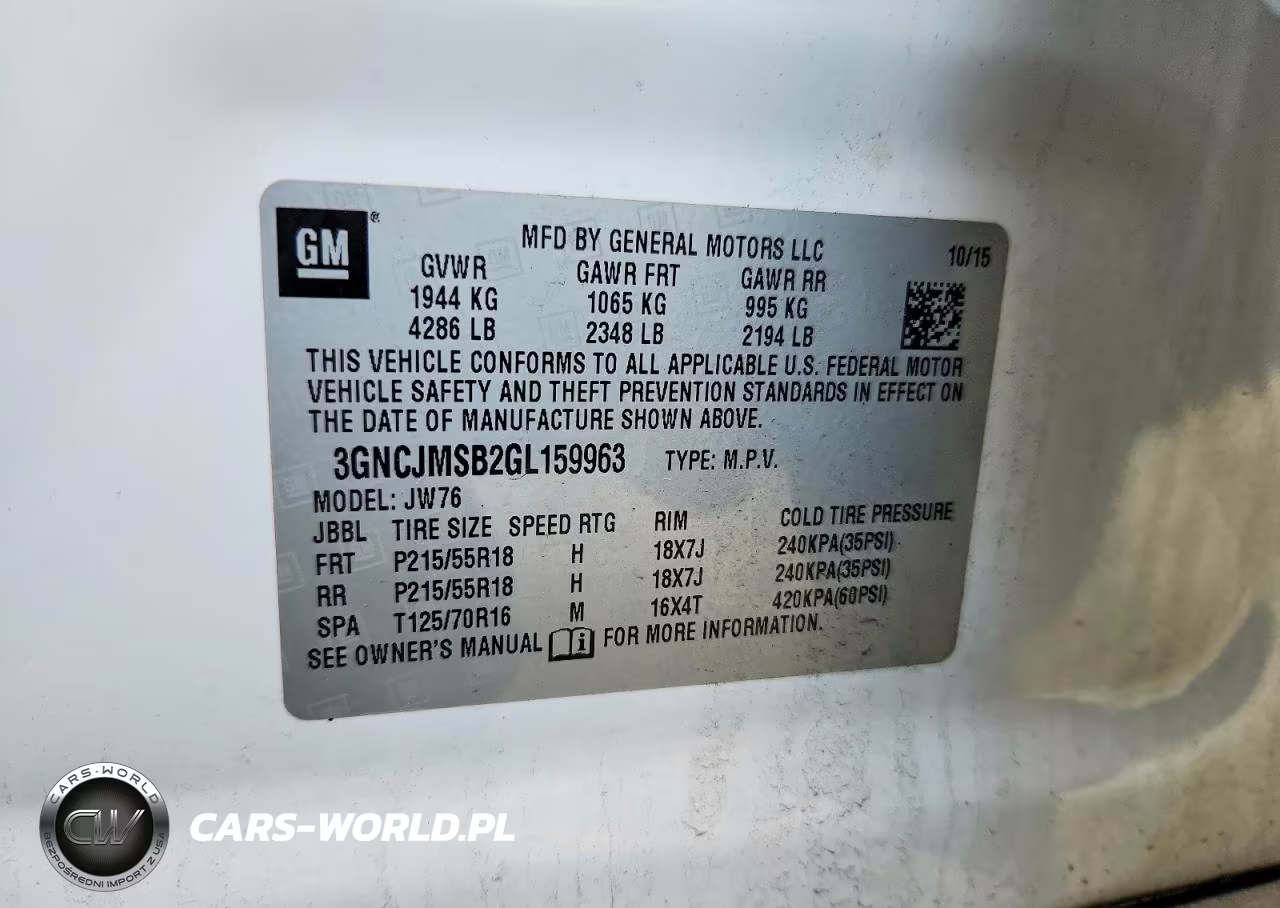 2016 Chevrolet Trax Ltz VIN:3GNCJMSB2GL159963 - 13