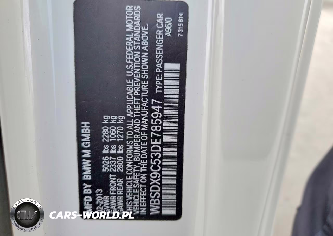 2013 BMW M3 VIN:WBSDX9C53DE785947 - 12