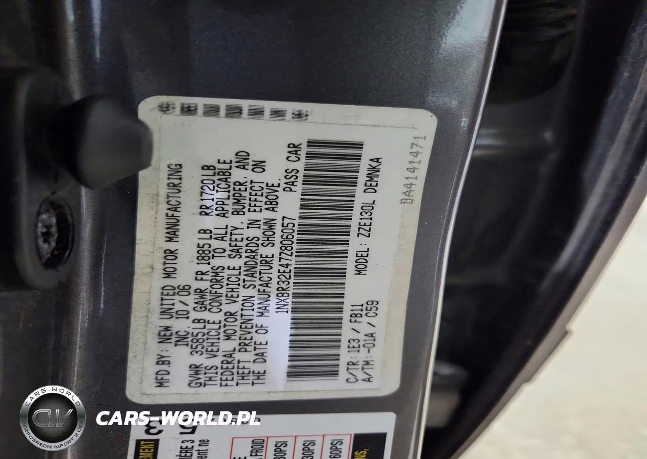 2007 Toyota Corolla Le VIN:1NXBR32E47Z806057 - 12