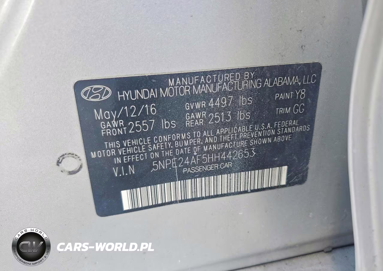 2017 Hyundai Sonata Se VIN:5NPE24AF5HH442653 - 12