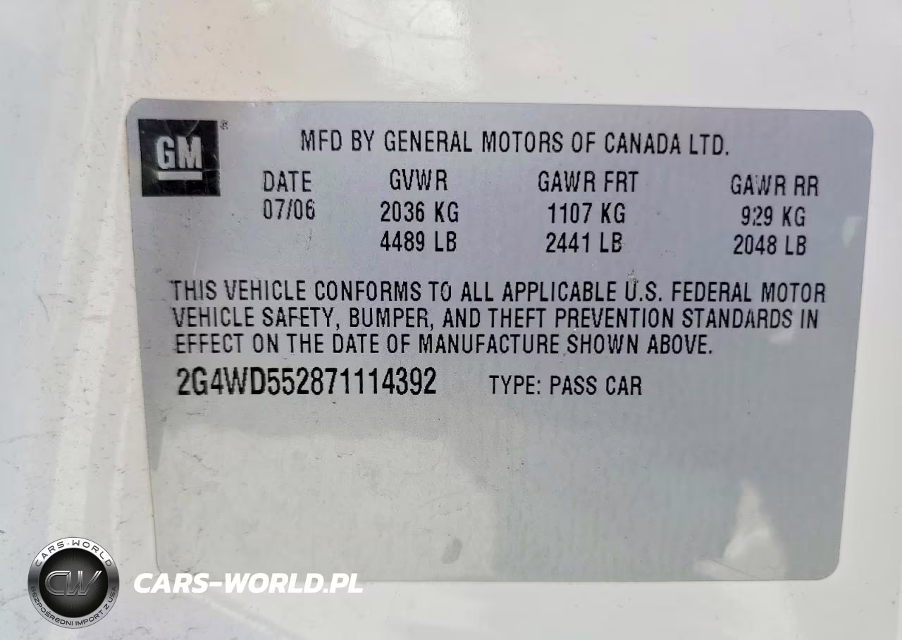 2007 Buick Lacrosse Cxl VIN:2G4WD552871114392 - 13