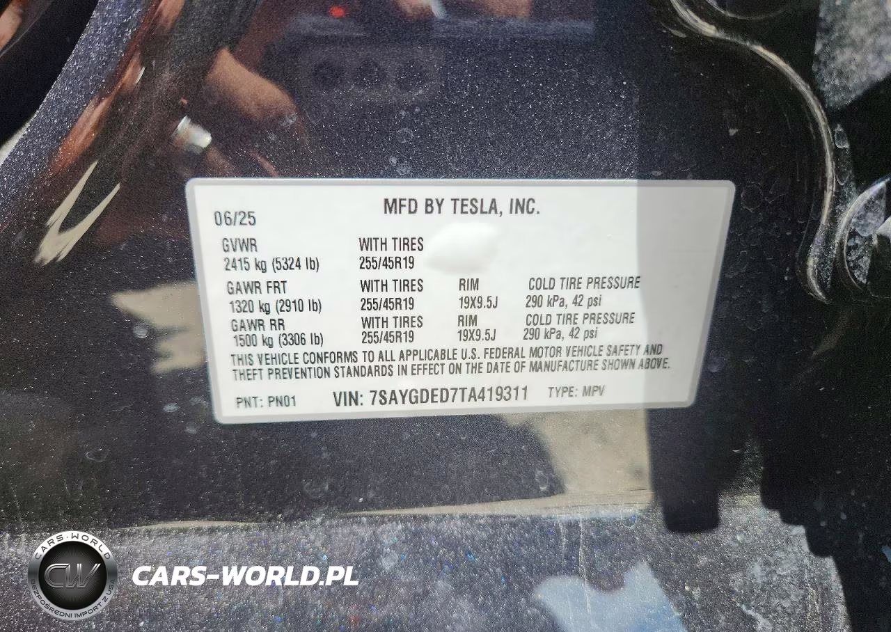 2026 Tesla Model Y VIN:7SAYGDED7TA419311 - 13
