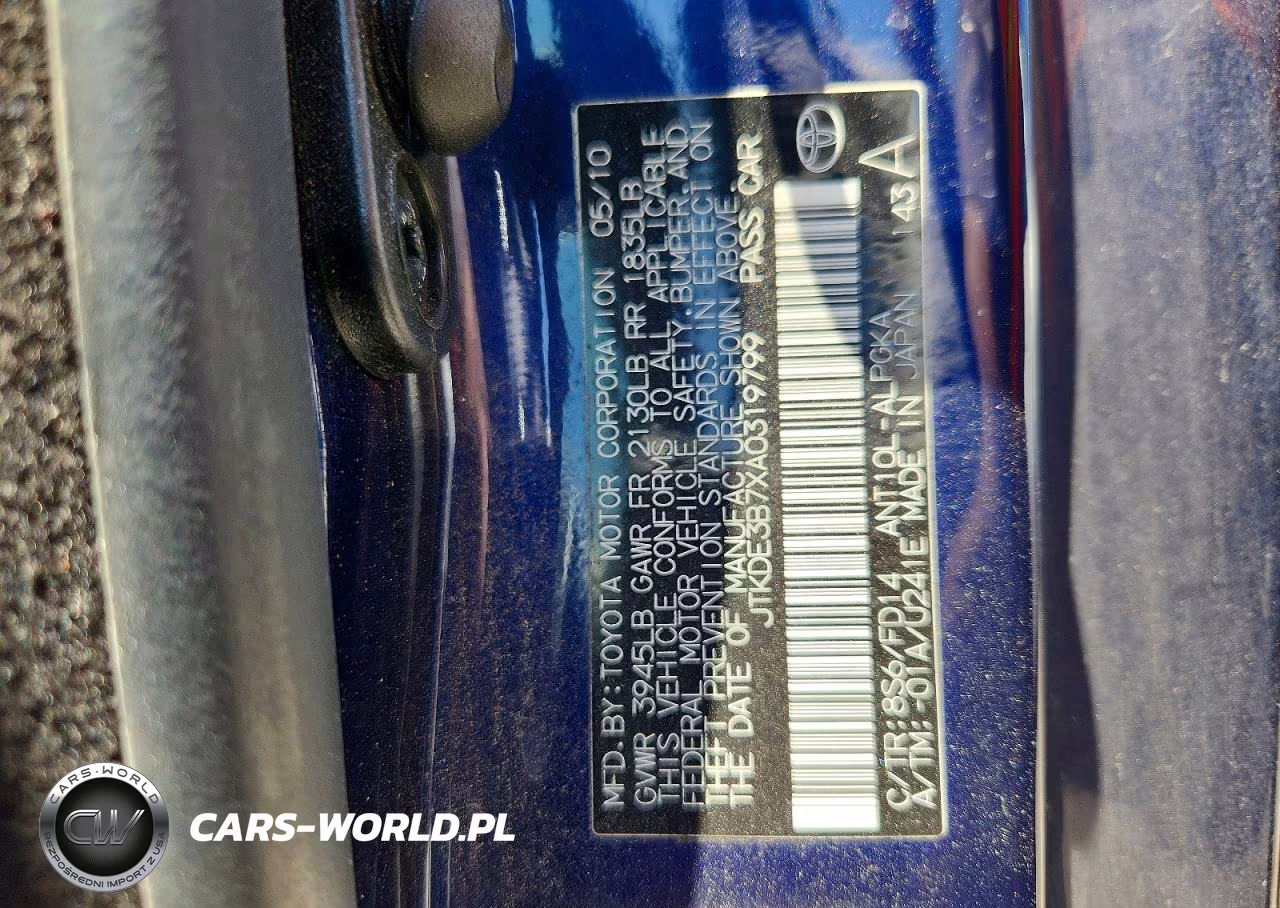 2010 Scion Tc Base VIN:JTKDE3B7XA0319799 - 12