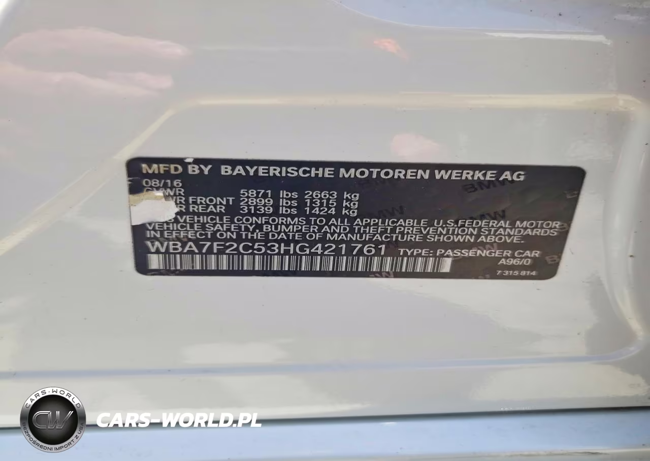 2017 BMW 750 Xi VIN:WBA7F2C53HG421761 - 12