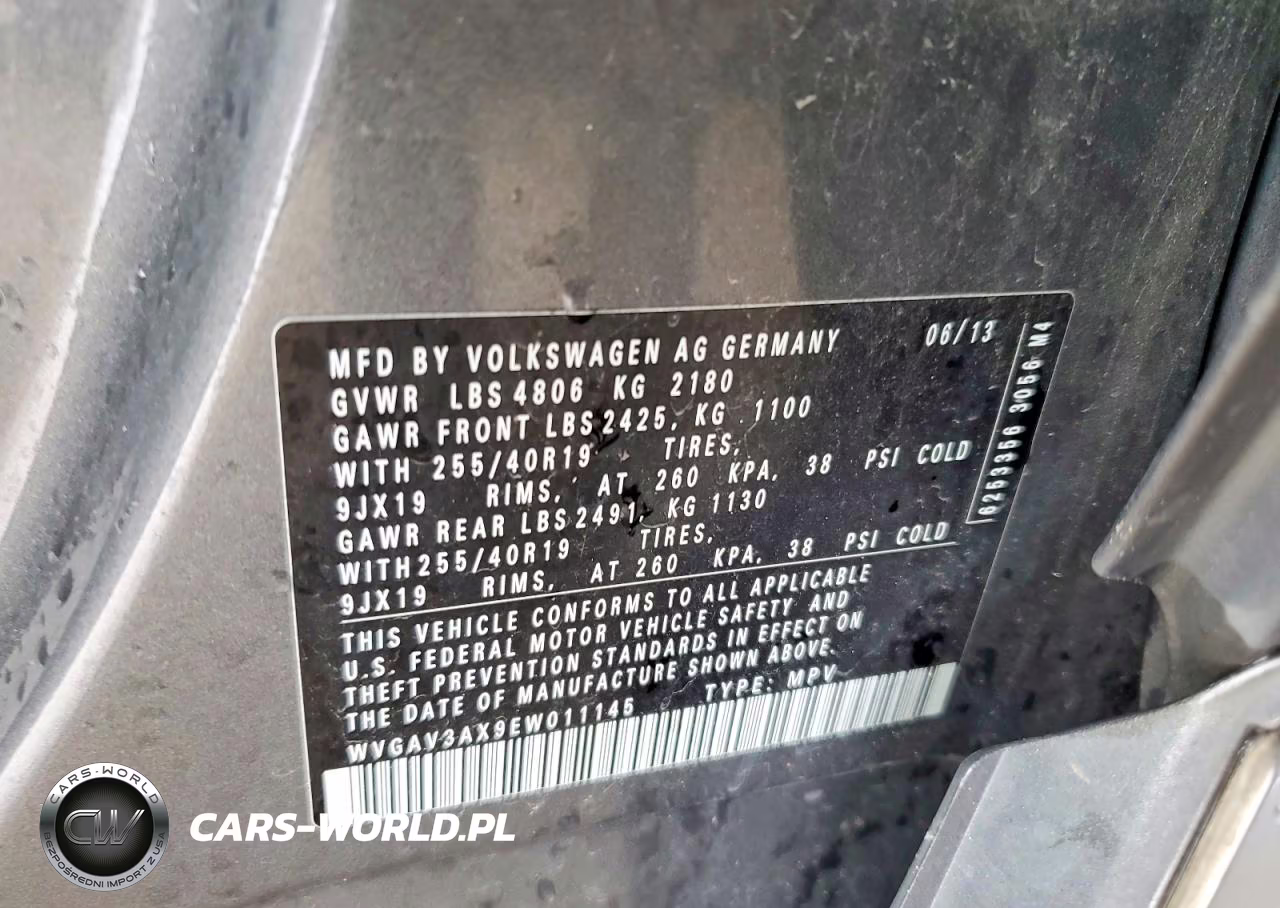 2014 Volkswagen Tiguan S VIN:WVGAV3AX9EW011145 - 13