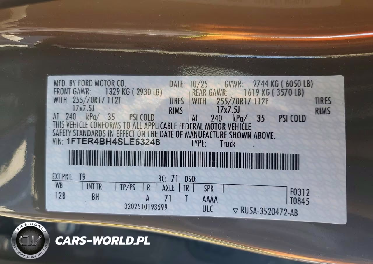 2025 Ford Ranger Xl VIN:1FTER4BH4SLE63248 - 12
