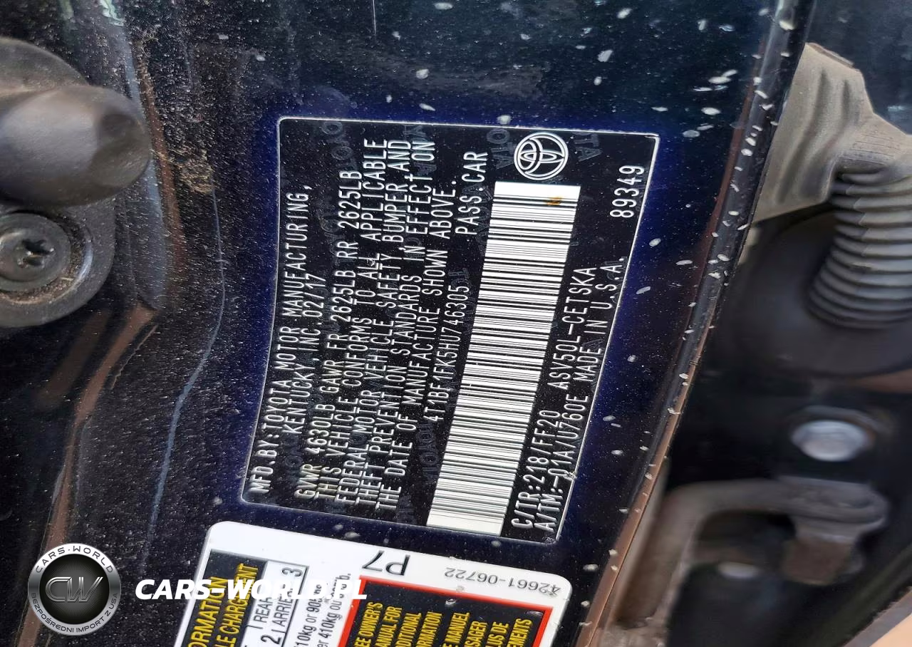 2017 Toyota Camry Se VIN:4T1BF1FK5HU746305 - 12