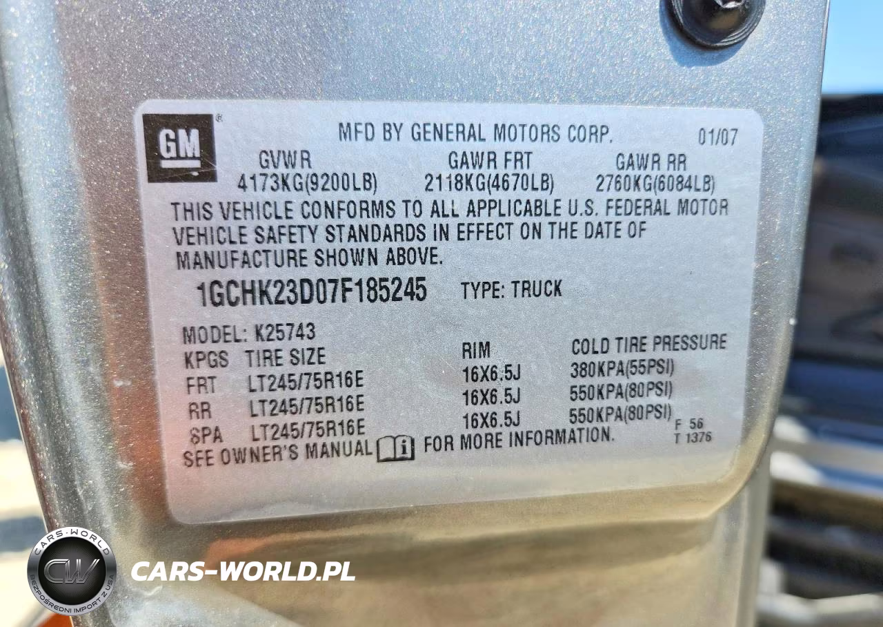 2007 Chevrolet Silverado K2500 Heavy Duty VIN:1GCHK23D07F185245 - 12