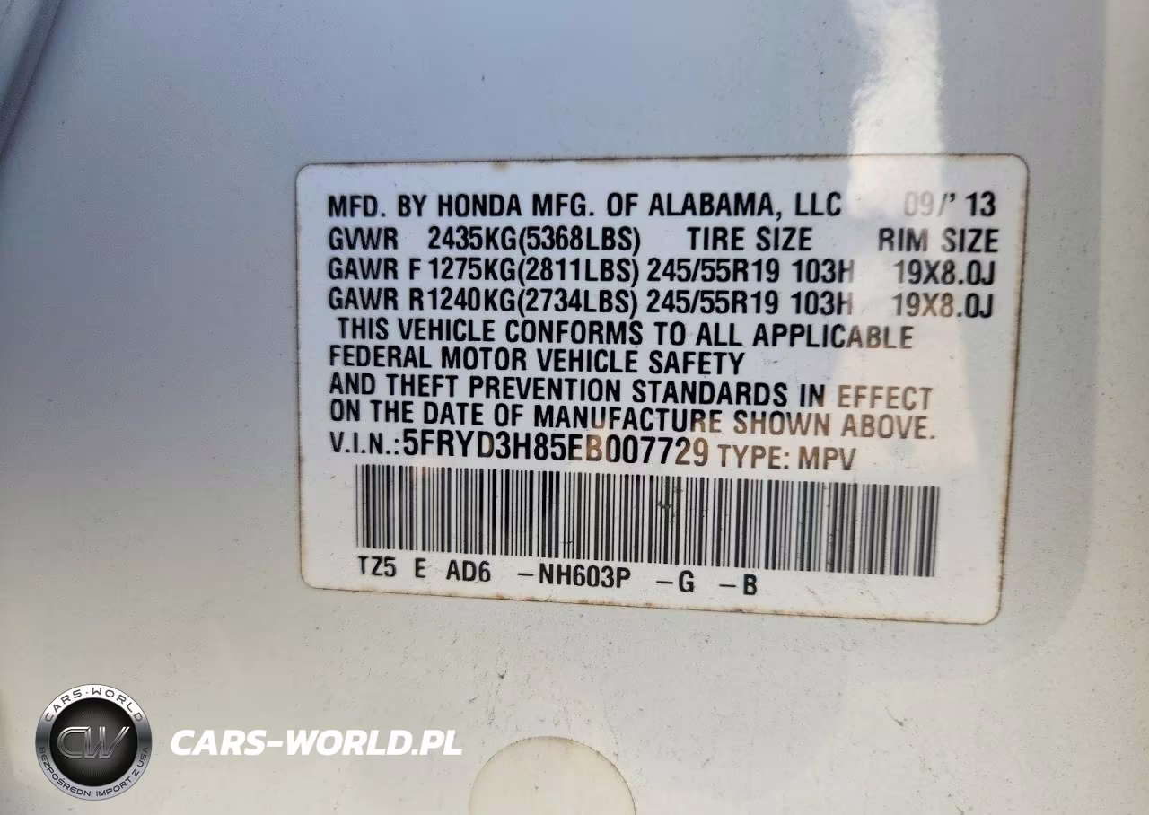 2014 Acura Mdx Advance VIN:5FRYD3H85EB007729 - 13