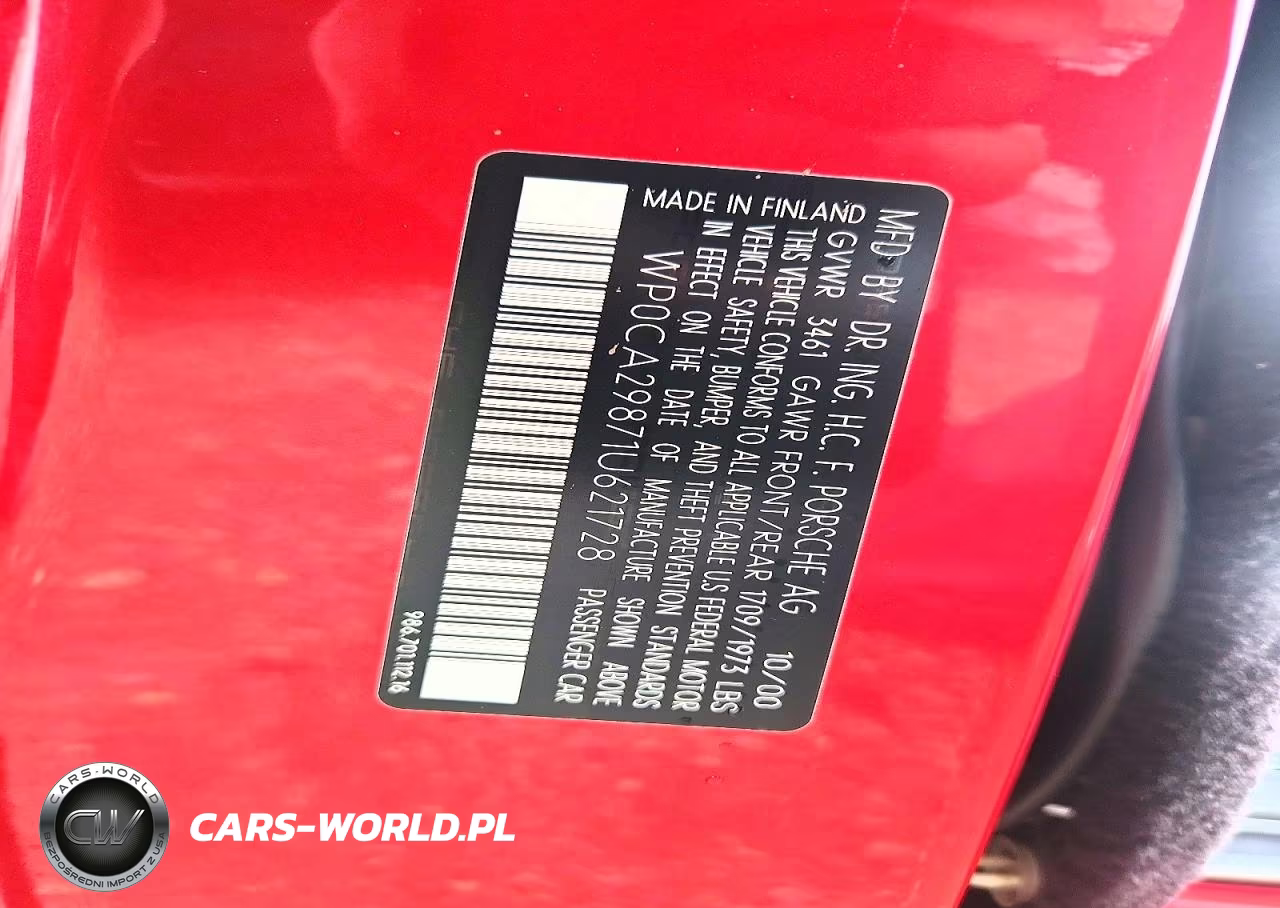 2001 Porsche Boxster VIN:WP0CA29871U621728 - 13
