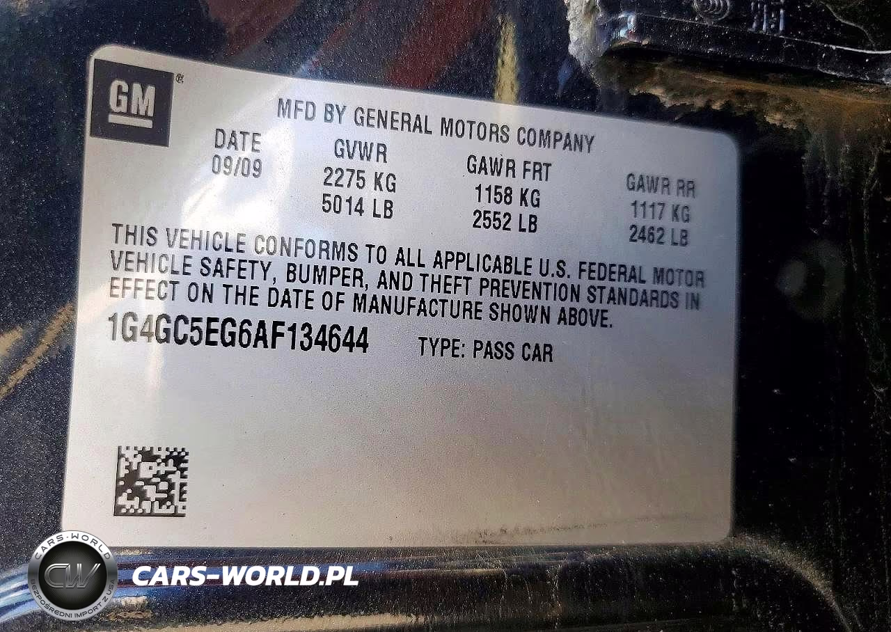 2010 Buick Lacrosse Cxl VIN:1G4GC5EG6AF134644 - 12