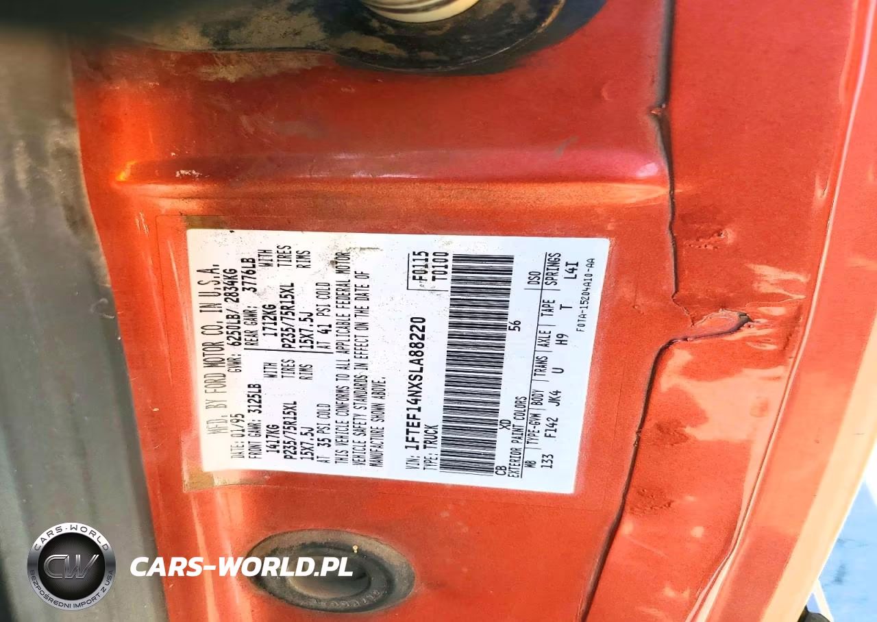 1995 Ford F150 VIN:1FTEF14NXSLA88220 - 12