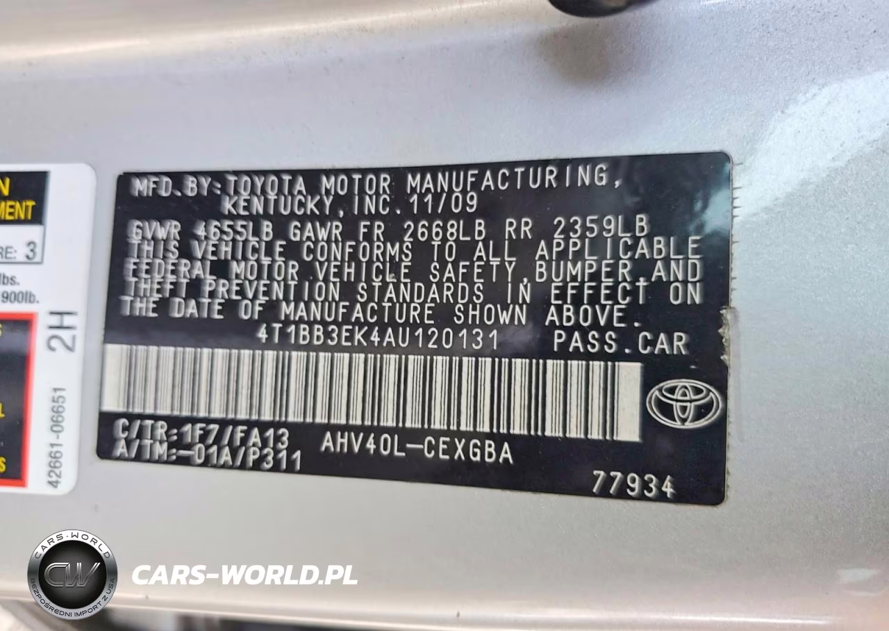 2010 Toyota Camry Hybrid VIN:4T1BB3EK4AU120131 - 12