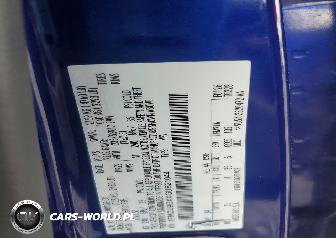 2016 Ford Escape Se VIN:1FMCU9GXXGUB21044 - 13
